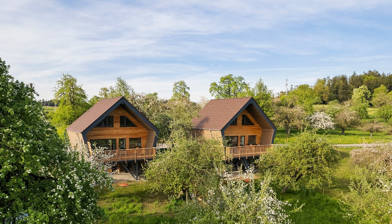 Ausblick auf Streuobstwiesen - © Streuobstchalets Neukirch
